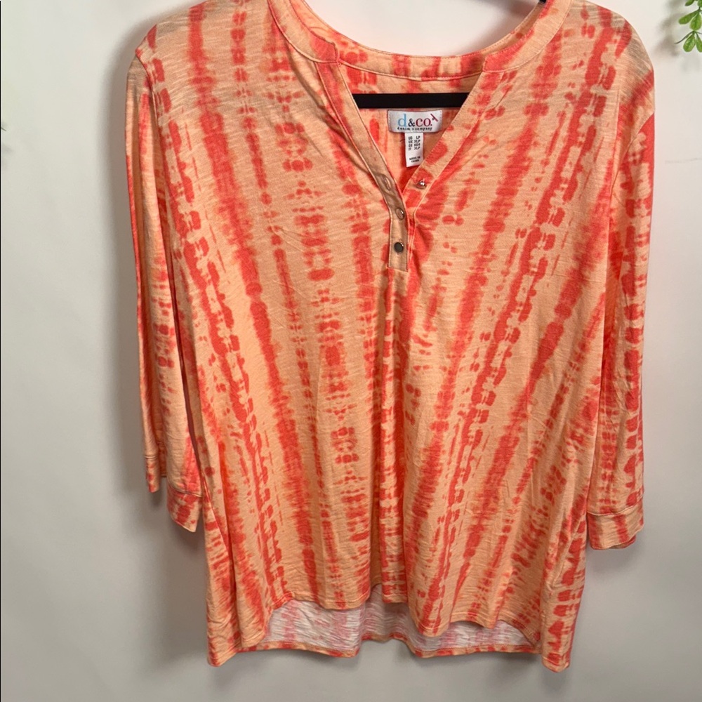 Jaco Orange Tie-Dye Women's Blouse